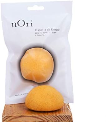 Nori Konjac Sponge Face Açafrão/Fibra Natural/Para todos os tipos de pele/limpeza e esfolia a pele/uso