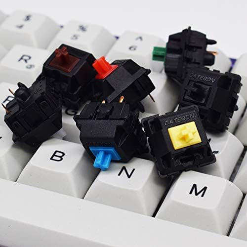 Switches Cuxiukeys Gateron KS - 3 Casa preta Chave amarelo compatível para teclado mecânico MX 5pin 90pcs