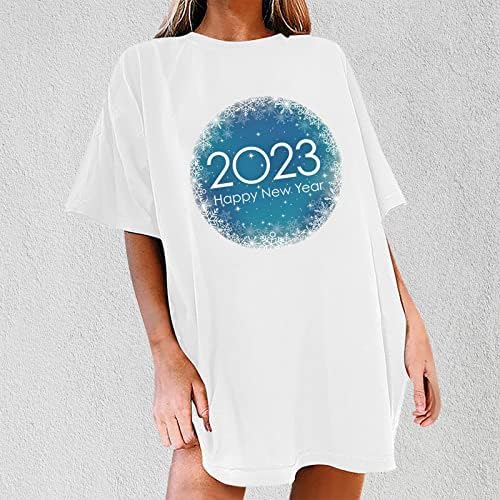 Camiseta da blusa para mulheres verão outono de manga curta Comfort cor 2023 Roupas Fashion Crewneck Brunch