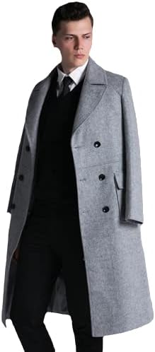Uktzfbctw jaqueta de inverno lã estilo britânico seção mais longa lã casacos homens jaquetas de roupa externa quente