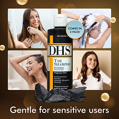 DHS Pessoa & Covey, Inc Shampoo de alcatrão de carvão - Shampoo anti -caspa para homens e mulheres, xampu de