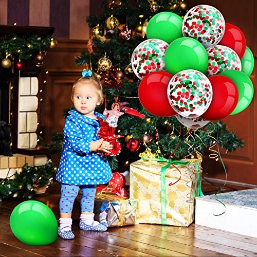 50 peças Balões de Natal Confetti Balões Balões de Latex para suprimentos de decoração de festas, 12