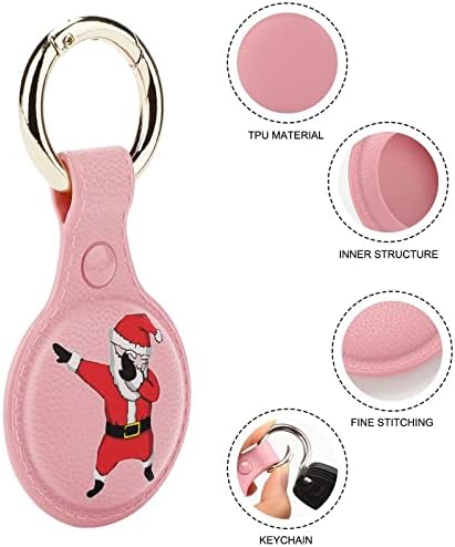 Dabbing Funny Papai Noel Holder para Airtag Key Ring TPU Proteção Caso Localizador de capa Tag