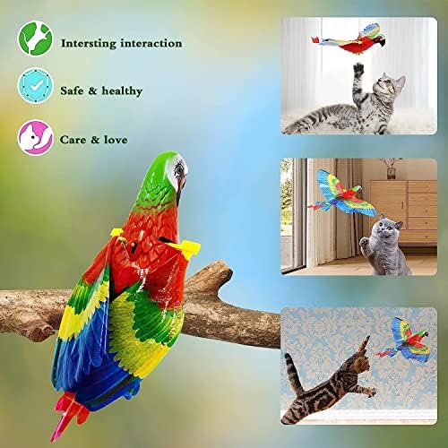 Brinquedo de pássaro e gato de simulação, brinquedo de águia pendurado automático, brinquedos interativos