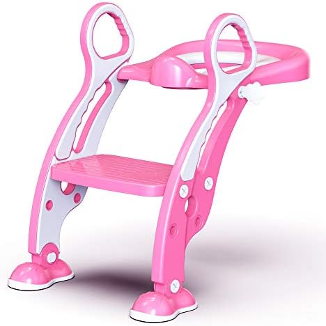Baistom Potty Training Seat com escada de fezes para crianças e crianças pequenas, grandes pés