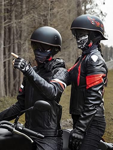 FVCNGP Motocicleta Retro Meio capacete aprovada Homens adultos Mulheres Capacetes de tampa de caveira
