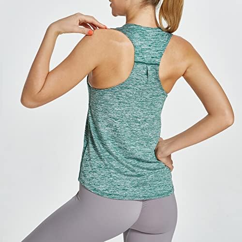 Tampas de treino Tampo para mulheres Racerback Soft Athletic Camisole Loose Fit Flowy Muscle Shirt