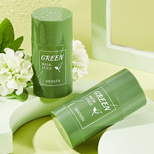 2 PCs Máscara de chá verde Beck para o rosto, removedor de cravo com extrato de chá verde, máscara verde para