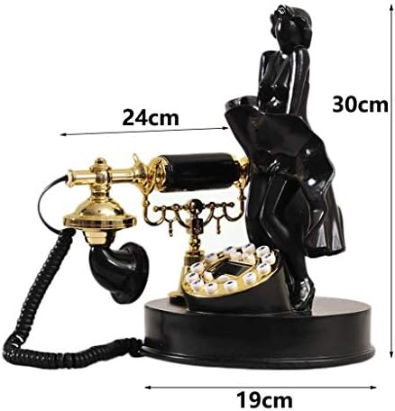 Telefone antigo do KLHHG, telefone fixo telefônico digital Vintage clássico europeu Retro Telefone