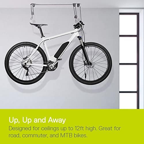 Bicicleta para garagem com ganchos utilitários armazenamento de elevação - serviço pesado para economia