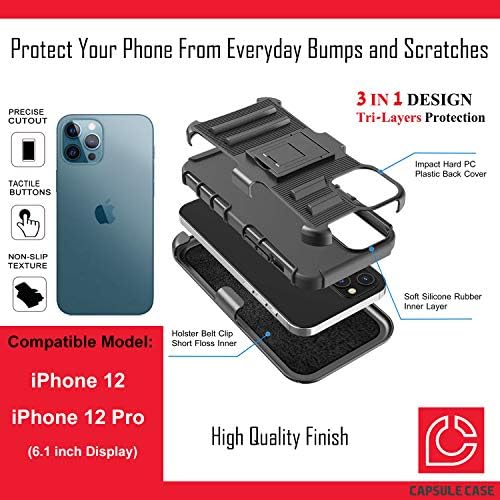 Ohiya Case Compatível com o iPhone 12 Pro [Proteção militar Proteção à prova de choque de choque para