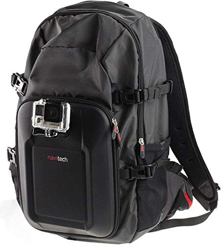Navitech Action Camera Backpack e Blue Storage Case com cinta de tórax integrada - Compatível com Dragon Touch