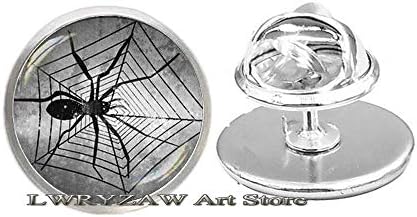Broche de aranha, pino tarântula, broche de steampunk gótico de aranha preta, broche da web de aranha,