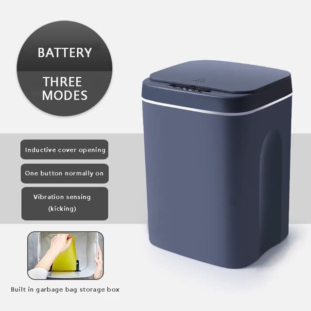 Lata de lixo para cozinha, 12l Smart Induction Lixer pode automático sensor inteligente lixo de lixo elétrico de