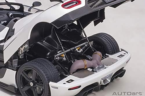 Koenigsegg agera rs white e carbono preto 1/18 carro modelo por autoart 79021