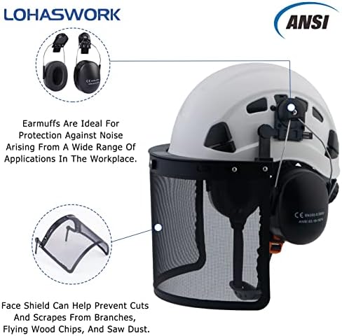 Lohaswork Safety Hard Hard Hard ANSI Z89.1 Aprovado pelo capacete de segurança com o trabalho de