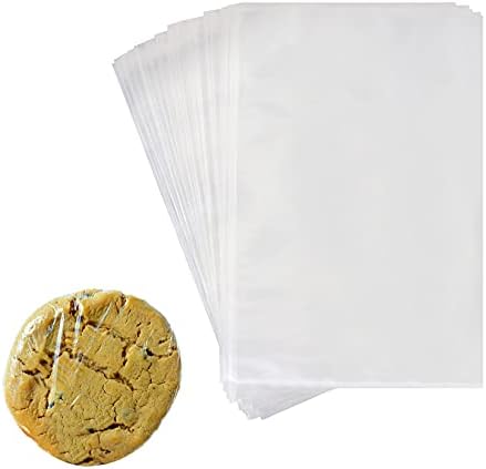 Sacos de embrulho encolhido de grau alimentar para biscoitos, bolo, 100pcs 4x6 polegadas de pó de pó de encolhimento