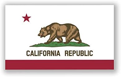 Ímã de bandeira do estado da Califórnia | 5 polegadas por 3 polegadas | Ímã de serviço pesado