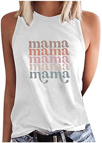 Baseball mama tank top women beisebol mamãe tshirt mama tee gráfica letra engraçada impressão tops sem mangas