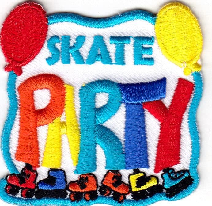 Skate Party Iron on Patch Skater Roller Skate Sport