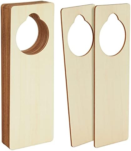 Juvale 12 embalagens inacabadas de maçanetas de porta de madeira, maçaneta em branco placas de madeira