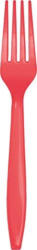 Creative Converter 24 Count Touch of Color Plástico Forks, Coral