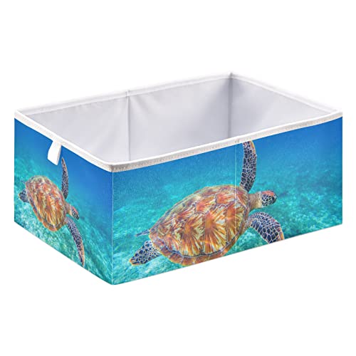 Bin de armazenamento de armazenamento de cubo de tartaruga marinha Cobertão de armazenamento Cesta de brinquedos