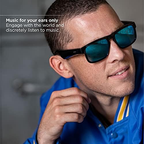Tenor de quadros Bose, óculos inteligentes, óculos de sol Bluetooth Audio, com fones de ouvido abertos, retangular,
