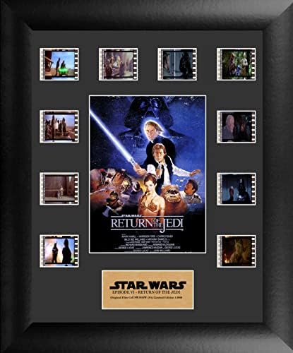FilmCells Star Wars Episódio VI Retorno do Jedi 11 ”x 13” Mini Montage Apresentação de filmes emoldurados -