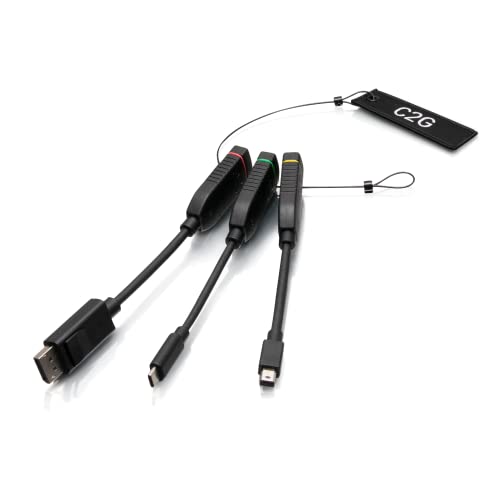 Universal 4K HDMI Dongle Adapter Ring com DisplayPort de Coded Coded, Mini DisplayPort e USB-C