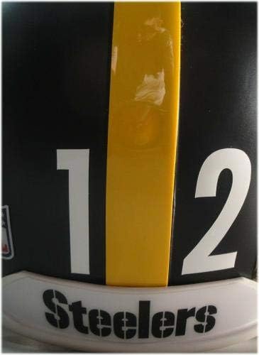 Terry Bradshaw assinado com o capacete Automático FS Automático Pittsburgh Steelers ITP JSA - Capacetes