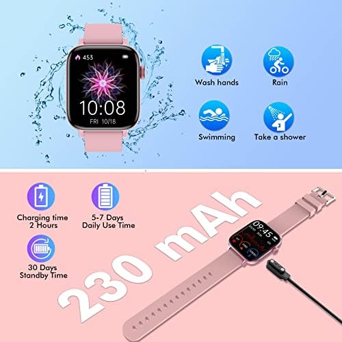 Relógio inteligente para homens, rastreador de fitness de smartwatch de 1,9 para Android iPhone, relógios