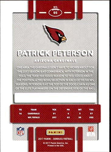 2017 Donruss 95 Patrick Peterson Arizona Cardinals Football Card