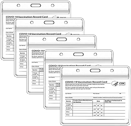 5 PACK CDC VACCANATE CARTE PROTECTOR 4 x 3in, melhor+ cartões de registro de imunização Titular, portador