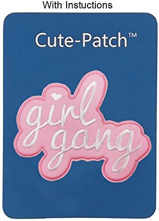 Adesivos profissionais de escolha, gangue girl girl power bordou ferro bordado em patch rosa apliques feminismo