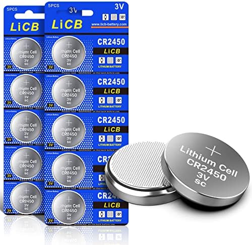 Licb 10 pacote CR2450 Bateria 3V CR 2450