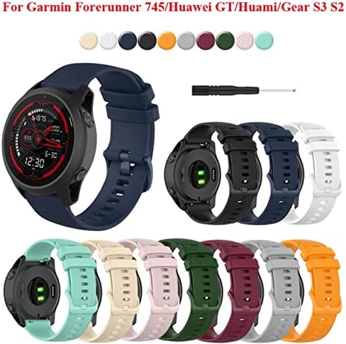 Schik 20 22mm Redução rápida Silicone Band Band Strap for Garmin Forerunner 745 Smart Watch Watch