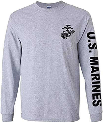 Forças Armadas Depot U.S. Marine Corps Slave Camiseta. Preto ou esportivo cinza.