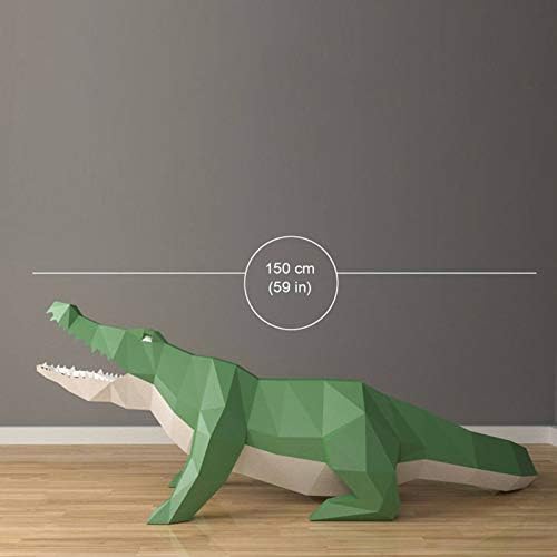 WLL-DP 3D Crocodilo Modelo de papel escultura de papel de escultura de brinquedos de brinquedos