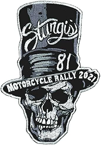 Patches e apliques famosos originais 2021 Sturgis Motorcycle Rally 81 anos Rocker Skull, Patch -