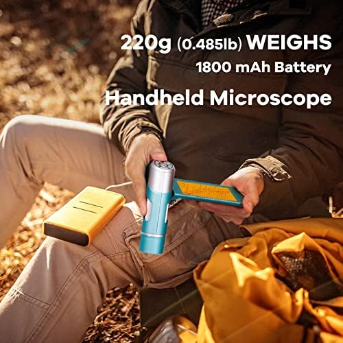 Microscópio digital portátil Andonstar Ad203, microscópio portátil de bolso com tela de 4 polegadas para
