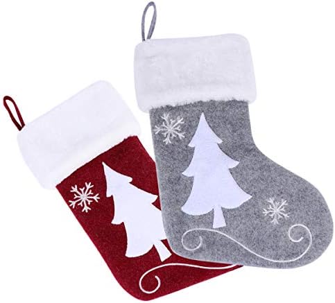Alipis 2pcs meias de Natal Bolsas de doces lareira pendurada meias colheres de colheres de saco de
