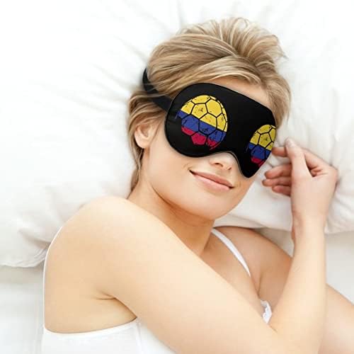 Máscara de sono de futebol da bandeira colombiana Tampa de máscara de máscara de máscara de máscara leve