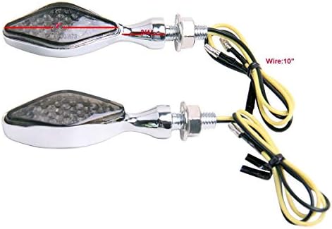 Motortogo Chrome Short Mini LED Turn Signal Lights Indicadores Blinkers compatíveis para 2015 Yamaha fz6r
