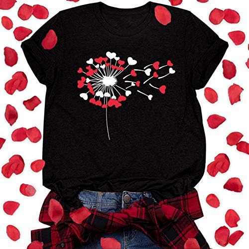 Camisas femininas dos namorados, fofo, amor imprimido no coração dos anos 90s camisetas gráficas de manga curta