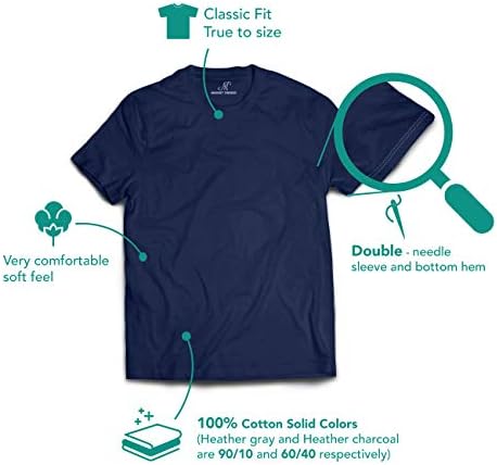 Market Trendz Classic Men's Soft Lightweight Premium Ringspun algodão camisetas | UNISSISEX anel