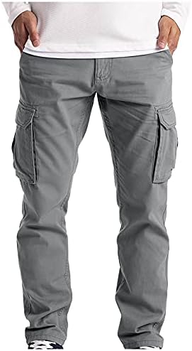 Calça de carga esportiva de wenkomg1 para homens trabalhos luxuosos calças folgadas calças de moletom reto de