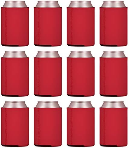 Tahoebay 25 latas de neoprene para a padrão de 12 onças de latas de cerveja em branco refrigeradores de cerveja
