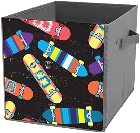 Skateboards Bins de armazenamento colapsável Cubos Organizer Organizer Fabric Caixas de armazenamento Inserções de gavetas de cubos 11 polegadas