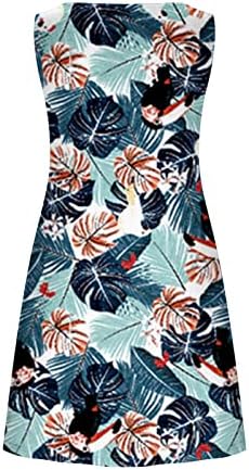 Vestido de verão para mulheres 2023 praia camiseta floral vestido de verão casual sem mangas boêmios